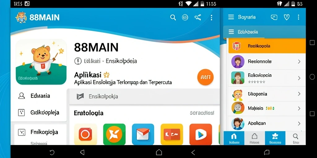 Antarmuka aplikasi 88MAIN yang intuitif dan mudah digunakan.
