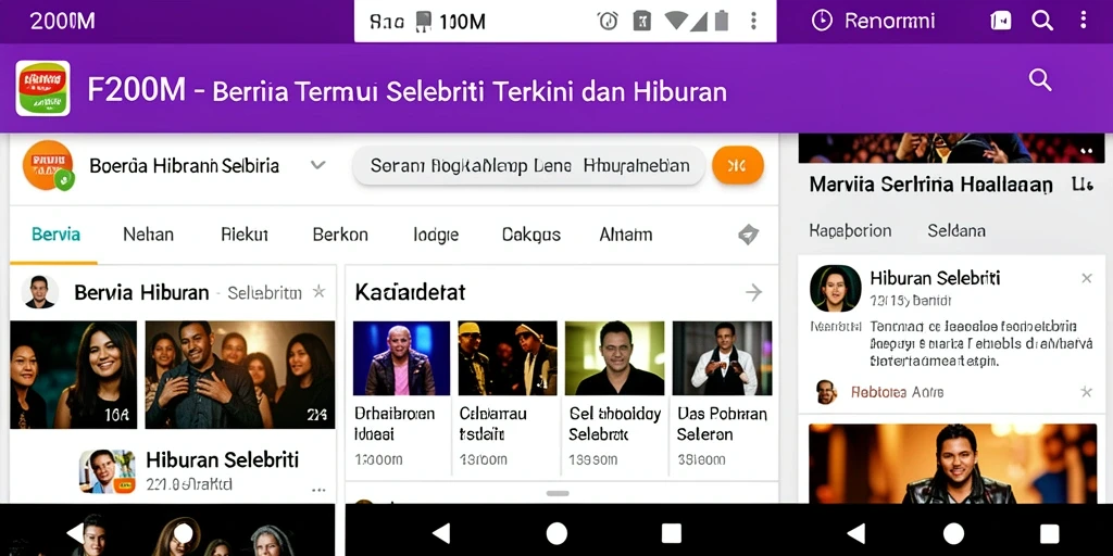 Antarmuka aplikasi F200M yang menarik dan informatif.