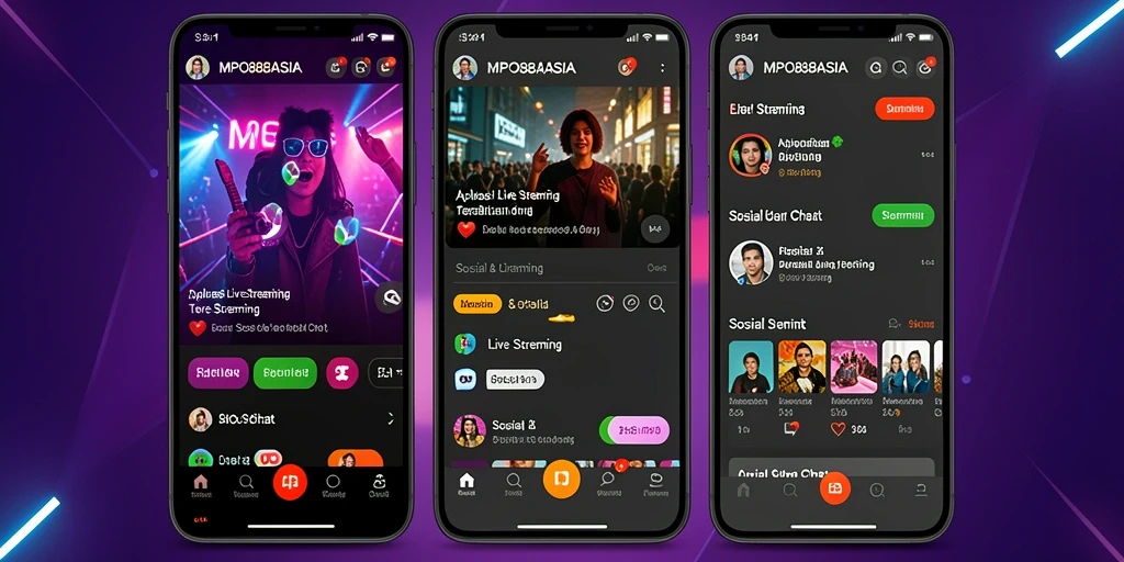 Antarmuka MPO88ASIA yang modern dan interaktif untuk Live Streaming.
