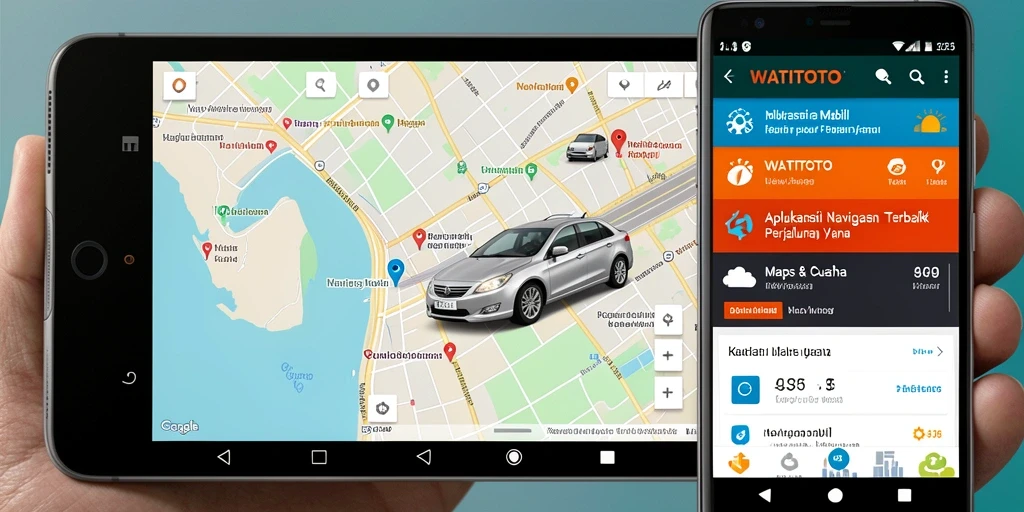 Antarmuka WATITOTO menunjukkan navigasi mobil yang user-friendly.