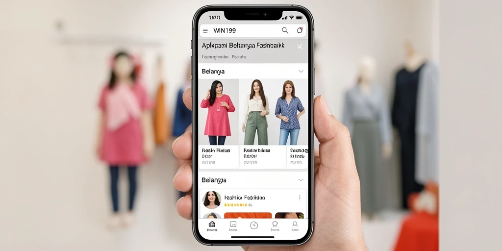 Tampilan antarmuka WIN199 dengan kategori fashion terkini.