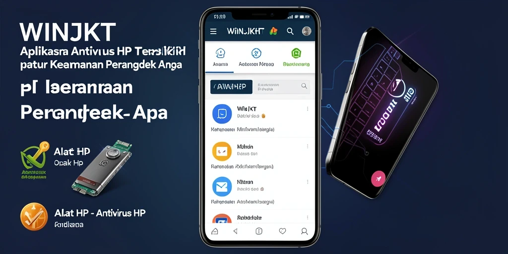 Antarmuka aplikasi WINJKT untuk perlindungan Antivirus HP.