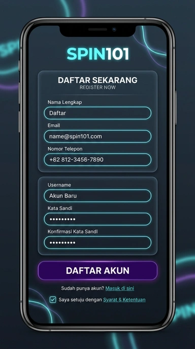 Buat Akun Baru SPIN101 dengan Mudah dan Cepat